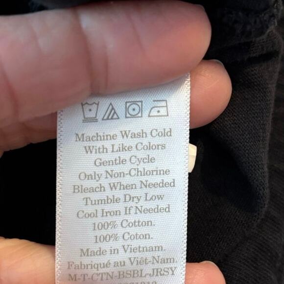 Everlane Men’s Size S The Premium Weight Baseball Tee Shirt Jersey Black - Picture 5 of 5